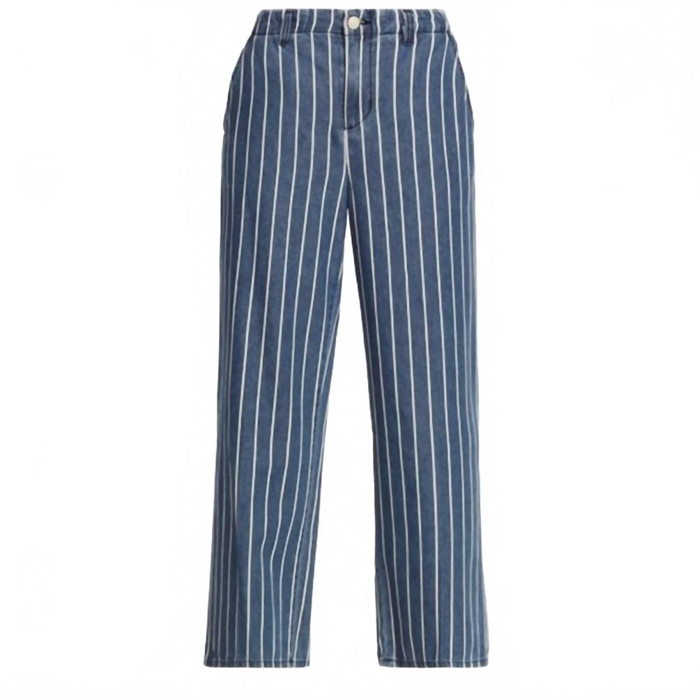 NEW L'AGENCE zayne crop trouser in blue